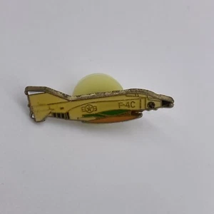 Vintage F-4C Jet Airplane Enamel Lapel Hat Pin - Picture 1 of 4