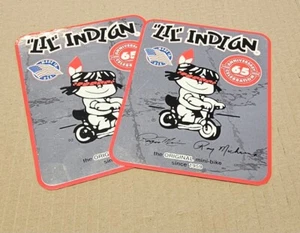 LIL Indian 65th Anniversary Number Plate Decal Mini Bike Silver Red/Black/White - Picture 1 of 7