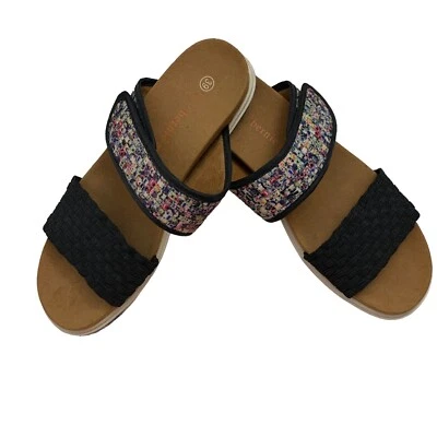 Bernie Mev 39 горки с открытым носком поскользнуться на туфли сандалии черный многоцветный женщин 8,5 - Изображение 1 из 4