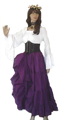 STEAMPUNK VICTORIAN SKIRT RENAISSANCE MEDIEVAL PIRATE WENCH GOTH VERSATILE S/XL - Image 1 of 4