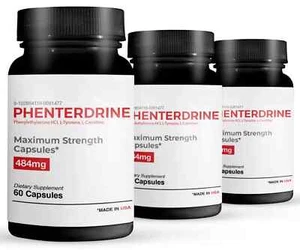 Phenterdrine, thermogenic fat burning formula-60 Capsules, Free Ship - Pack of 5 - Picture 1 of 3