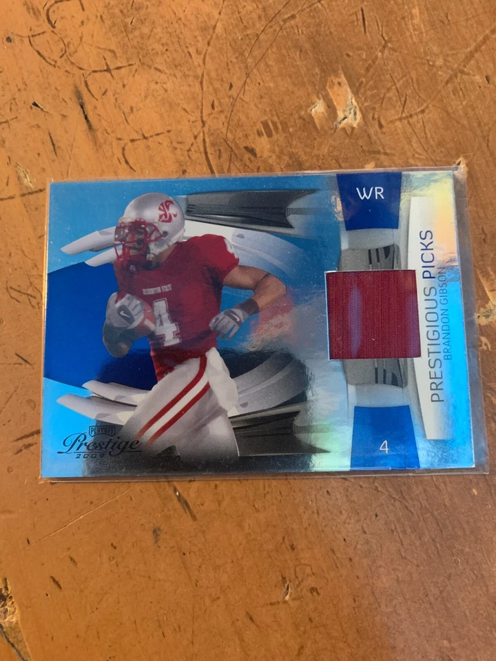 2009 Playoff Prestige Prestigious Picks Materials Blue #6 Brandon Gibson - Image 1 of 2
