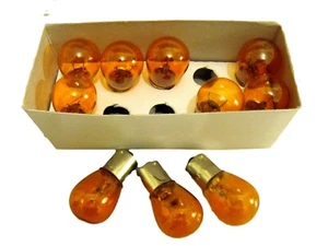 Bombilla indicadora naranja/ámbar 12v 21w 382 PINES RECTOS. Bombillas x 10 - Imagen 1 de 1