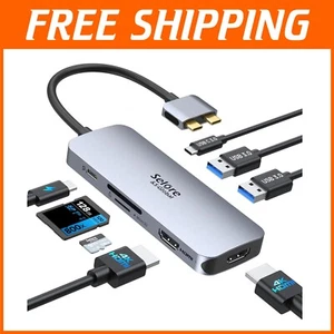 Compact Dual Display USB C Dock for MacBook Pro & Air - Lightweight Design - Photo 1/10