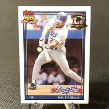 1991 Topps Desert Shield Kal Daniels #245 Los Angeles Dodgers