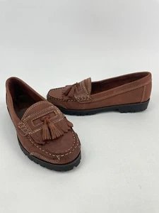 G. H. Bass Co Rusty Brown Suede Leather Tassel Loafer Kiltie Womens Sz 7 Slip On - Picture 1 of 10