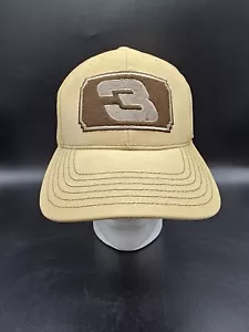 Nascar Dale Earnhardt #3 Mustard Yellow Hook And Loop Baseball Hat Cap CFS... - Picture 1 of 12