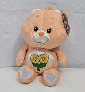 Care Bear FRIEND BEAR 8" Plush Peach Tags 2004 Carlton Smiling Flowers - Picture 1 of 12