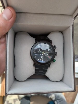 Gucci Quartz 101M G Chronograph Black Variant Watch - Image 1 of 4