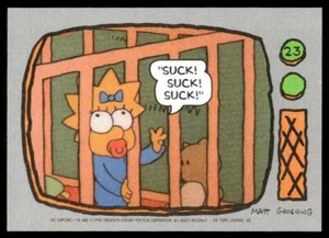 1990 Topps The Simpsons #23 Suck! Suck! Suck! NM+ - Picture 1 of 2