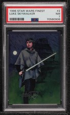 1996 Topps Finest Star Wars Luke Skywalker #2 PSA 7 0b3o