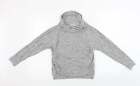 H&M Girls Grey Roll Neck Viscose Pullover Jumper Size 10-11 Years