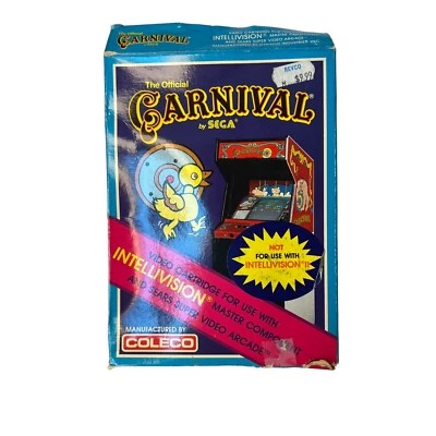 Carnival -  Intellivision Cartridge w/ Box, Manual VINTAGE UNTESTED - Image 1 of 3
