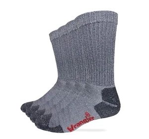 Wrangler Mens Ultra-Dri Everyday Rib Crew Work Boot Socks 4 Pair Pack - Picture 1 of 10