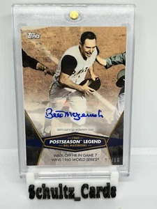 2017 Topps On Demand Bill Mazeroski Holo AUTO /10 Postseason Legend Pirates HOF - Picture 1 of 6