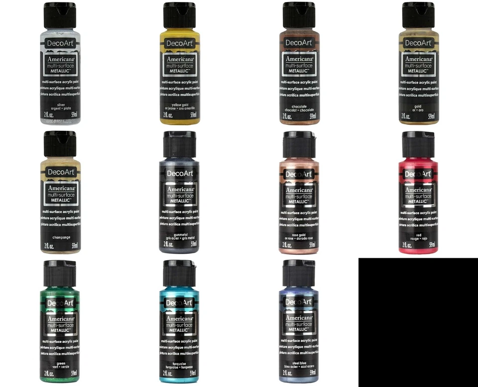 DecoArt Americana Multi-Survace Metallizzato Colori Acrilici 59ml Diversi Colori - Immagine 1 di 1