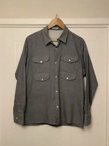 Mens J.Lindeberg Grey Shirt Size Large Cotton Collared Long Sleeve GC - Picture 1 of 14