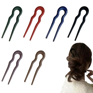 6er Set U-förmige Haarstäbe für elegante Hochsteckfrisuren und Chignons - Bild 1 von 7