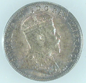 1909 Canadá 5 centavos hojas de arce puntiagudas MS-62 ANACS certificadas - Imagen 1 de 3