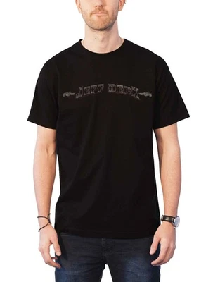 Camiseta Jeff Beck Vintage Logo Estampado Envejecido Nueva Oficial Para Hombre Negra Foto 1 de 4