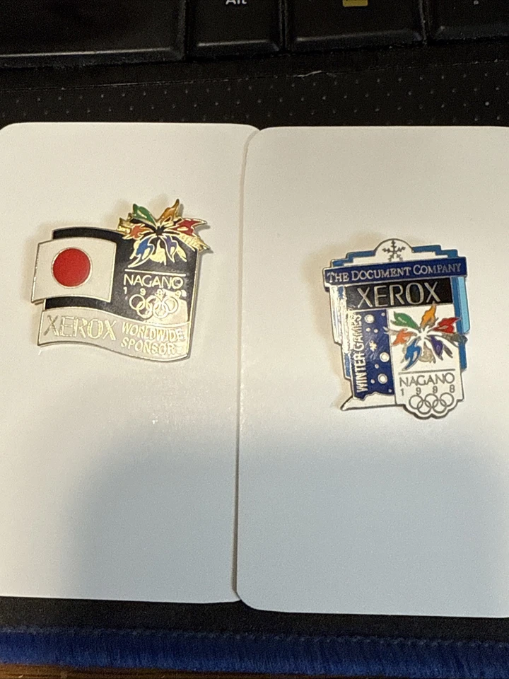1998 Nagano Winter Olympics Japan Vintage Pin Case 2 Piece Set - Image 1 of 1