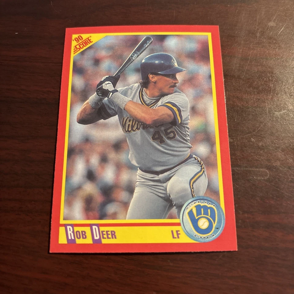 1990 Score - Rob Deer #390 Milwaukee Brewers - Image 1 of 1