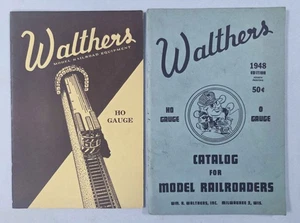 2 WALTHERS CATALOGS-1941 AND 1948-MODEL RAILROAD HO & O TRAINS AND SUPPLIES - Picture 1 of 5