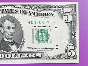 $5 1969***ST.LOUIS STAR***FEDERAL RESERVE NOTE CHOICE XF+++ NOTE - Picture 1 of 3