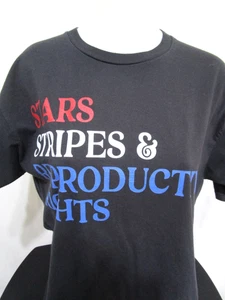 Stars Stripes & Reproductive Rights Black T Shirt Adult Sz L - Picture 1 of 7