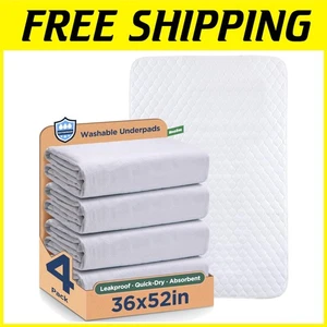 Wiederverwendbare wasserdichte Betteinlagen 36x52 - 4er Pack - Bild 1 von 2