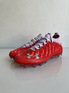 New Under Armour Spotlight Lux MC Football Cleats (Red/ White) US 10 3023959-104 - Picture 1 of 6