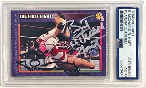 1997 WWE WWF Magazine Shawn Michaels Bret Hart 2x Signed Auto Card #133 PSA DNA - Picture 1 of 1