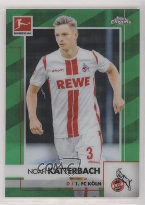 2020 Topps Chrome Bundesliga Green Refractor /99 Noah Katterbach #52 Rookie RC - Image 1 of 2