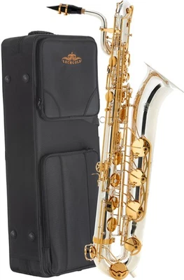 Lechgold LBS-25S Baritonsax Versilbert Silber Set Mundstück Blattschraube Eb - Bild 1 von 4