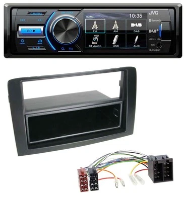 JVC Bluetooth MP3 USB DAB Autoradio für Fiat Idea (350 03-11) schwarz - Bild 1 von 4