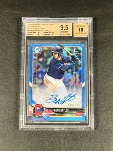 2018 Bowman Chrome Draft BO NAYLOR /150 Blue Refractor 1st Auto BGS 9.5/10 - Picture 1 of 2