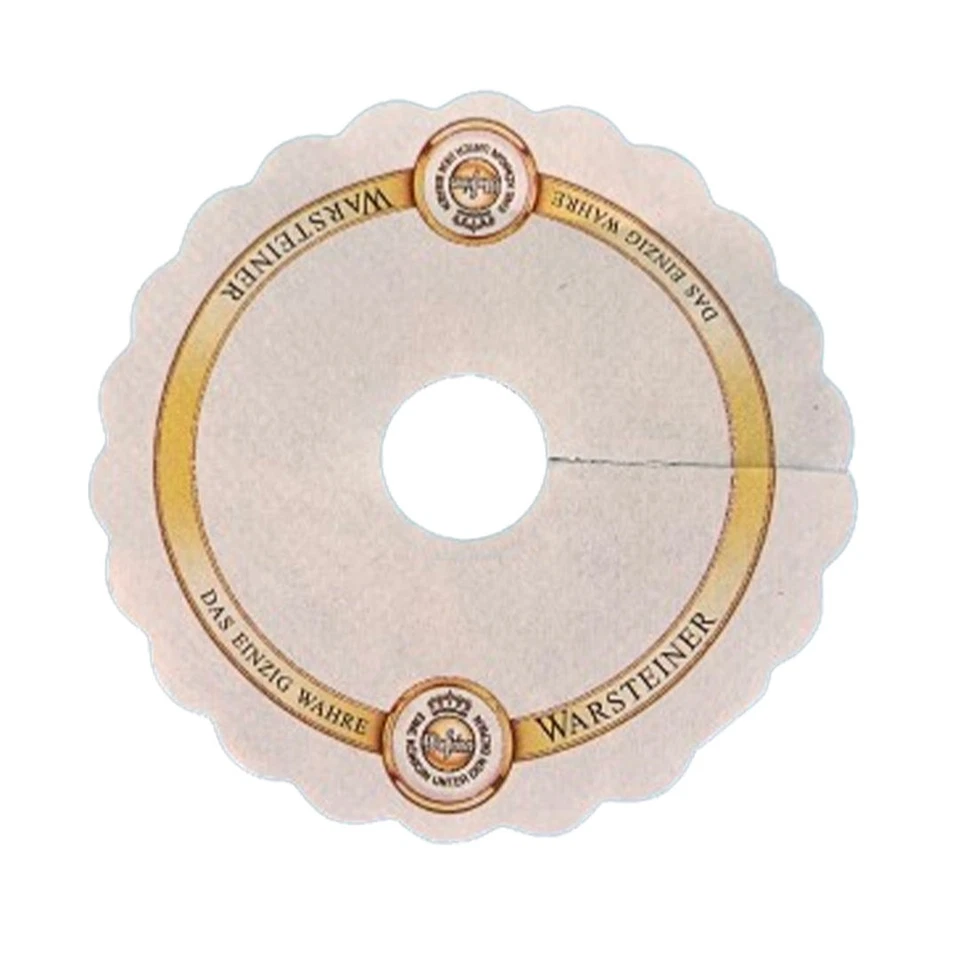 10x Warsteiner Bier Pilsdeckchen Bierrosette Bierdeckel Pilskragen Tropfenfänger - Bild 1 von 1