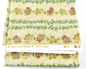 🌸Northcott Fabric Sweet Hydrangea by Ro Gregg Cotton 1.7 Yrds Quilt Floral Vtg - Picture 1 of 11