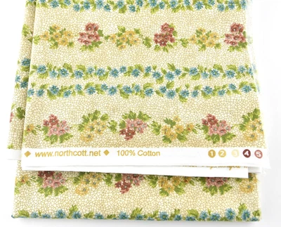 🌸Northcott Fabric Sweet Hydrangea by Ro Gregg Cotton 1.7 Yrds Quilt Floral Vtg - Image 1 of 4