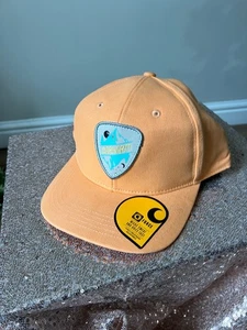 CARHARTT Force Cap Workwear Patch Cap Orange Peach Snapback One Size NEW - Picture 1 of 18