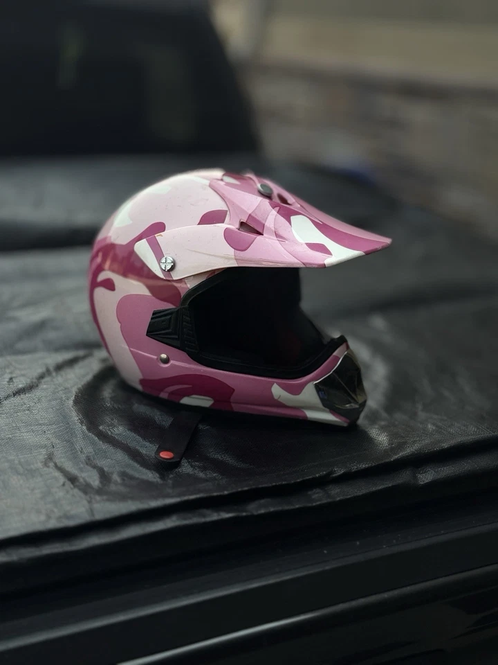 Casco ATV Juvenil DOT Motocicleta Niño Rosa Motocross S/M/L/XL Off-Road Moto de Nieve Foto 1 de 4