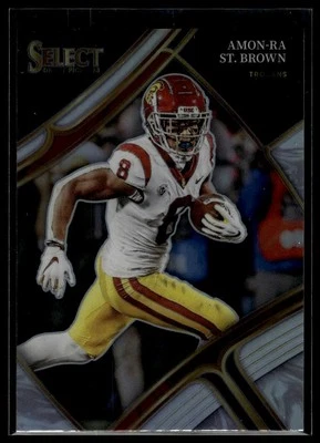 2023 Panini Select Draft Picks #156 Amon-Ra St. Brown Silver Prizm - Image 1 of 2