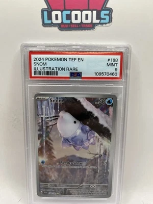 2024 POKEMON TEF EN-TEMPORAL FORCES ILLUSTRATION RARE #168 SNOM PSA 9 Mint - Image 1 of 2