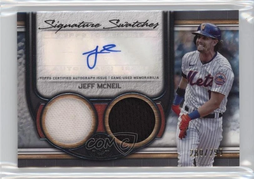 2023 Topps Museum Collection /299 Jeff McNeil #SWDRA-JMC Auto - Image 1 of 2