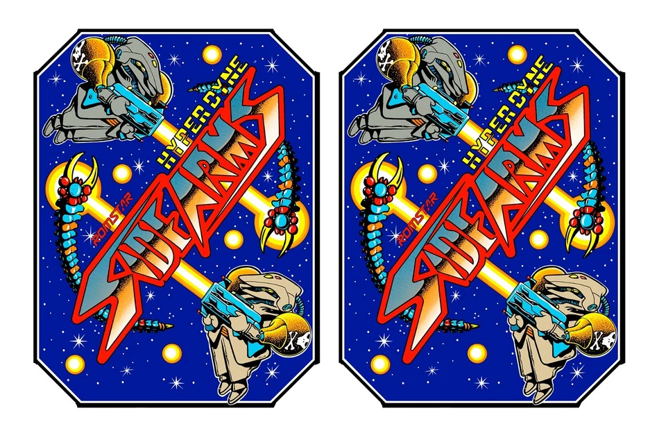 SideArms Side Art Panels Arcade Cabinet Graphics Stickers Reproduction - Image 1 of 1