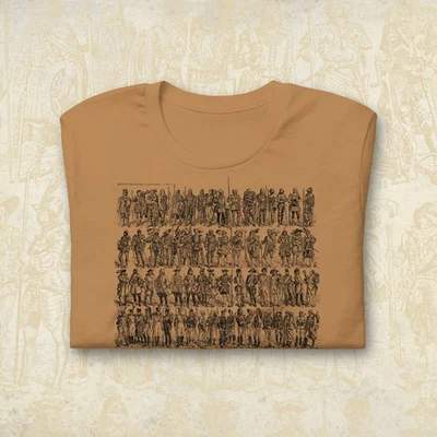 Винтажная рубашка военной истории — средневековые рыцари, эпохи Возрождения, униформа - Изображение 1 из 4