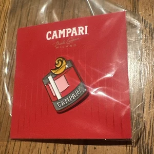 Cappello smaltato cocktail Campari Negroni camicia spilla bavero nuovo!! Con ricetta - Foto 1 di 5