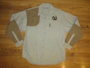 Camicia/caccia COLUMBIA uomo grande con bottoni davanti 100% cotone ~ rotta - Foto 1 di 13