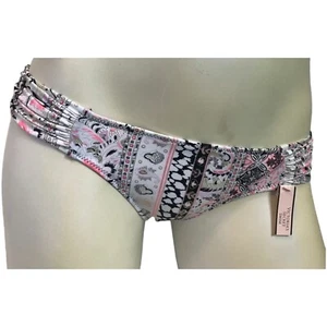 Victoria's Secret Pink Boho Paisley Foil The Knockout Bikini Swim Bottom XS - Picture 1 of 2