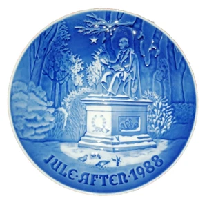 PIATTO DA COLLEZIONE PORCELLANA DANESE B&G JULE AFTEN AFTER NATALE 1988 - Foto 1 di 1